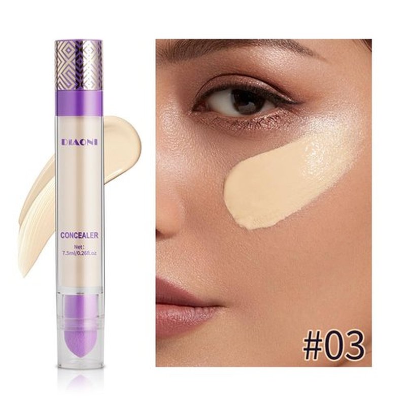 Diaoni Coverage Concealer, Diaoni Korean Concealer, Diaoni Liquid Concealer, Korean Conceals Stick Foundation, Lightweight, Long-Lasting, Waterproof, Natural Full Coverage (3 pcs, small)