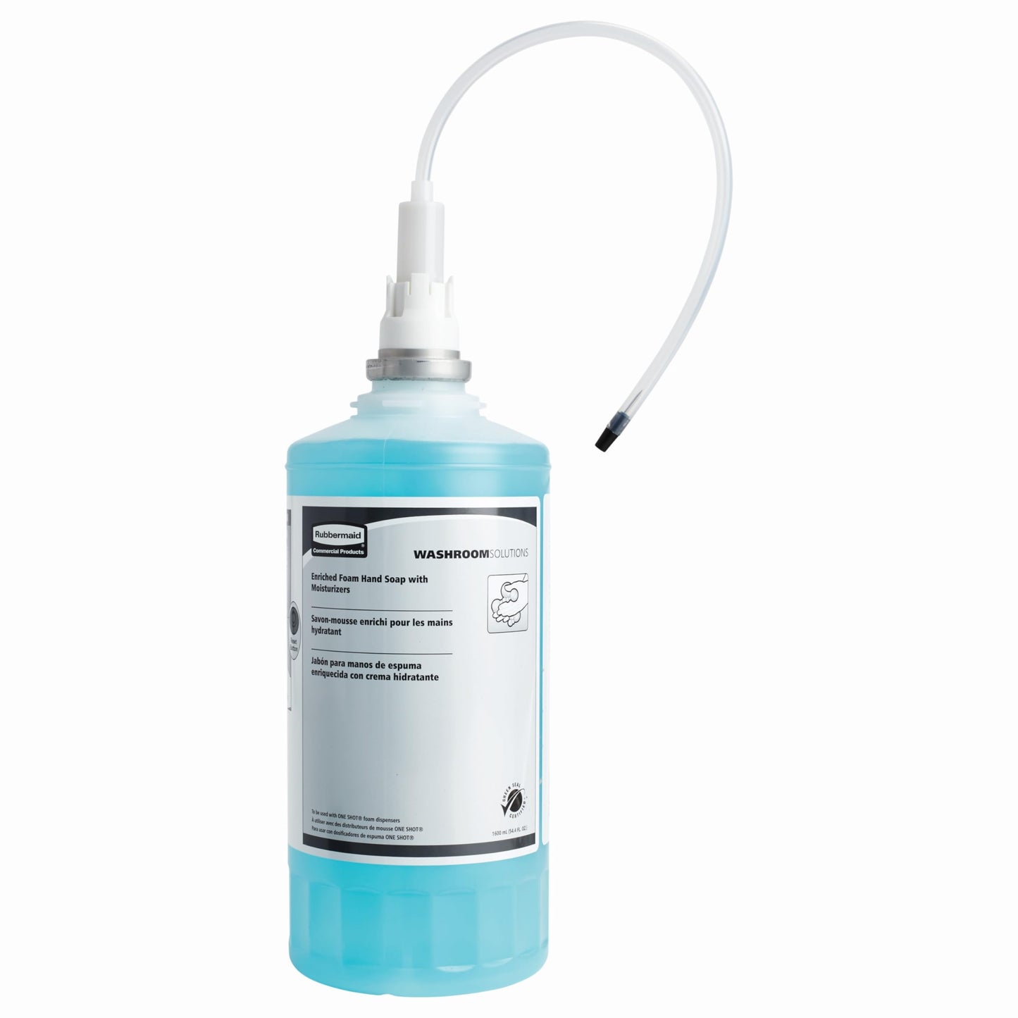 Rubbermaid Commercial Products OneShot Moisturizing Foam Hand Soap Refill, 1600mL, Green Seal Certified, Compatible with RCP's Touchless OneShot Foam Dispensers, for Restrooms in Offices