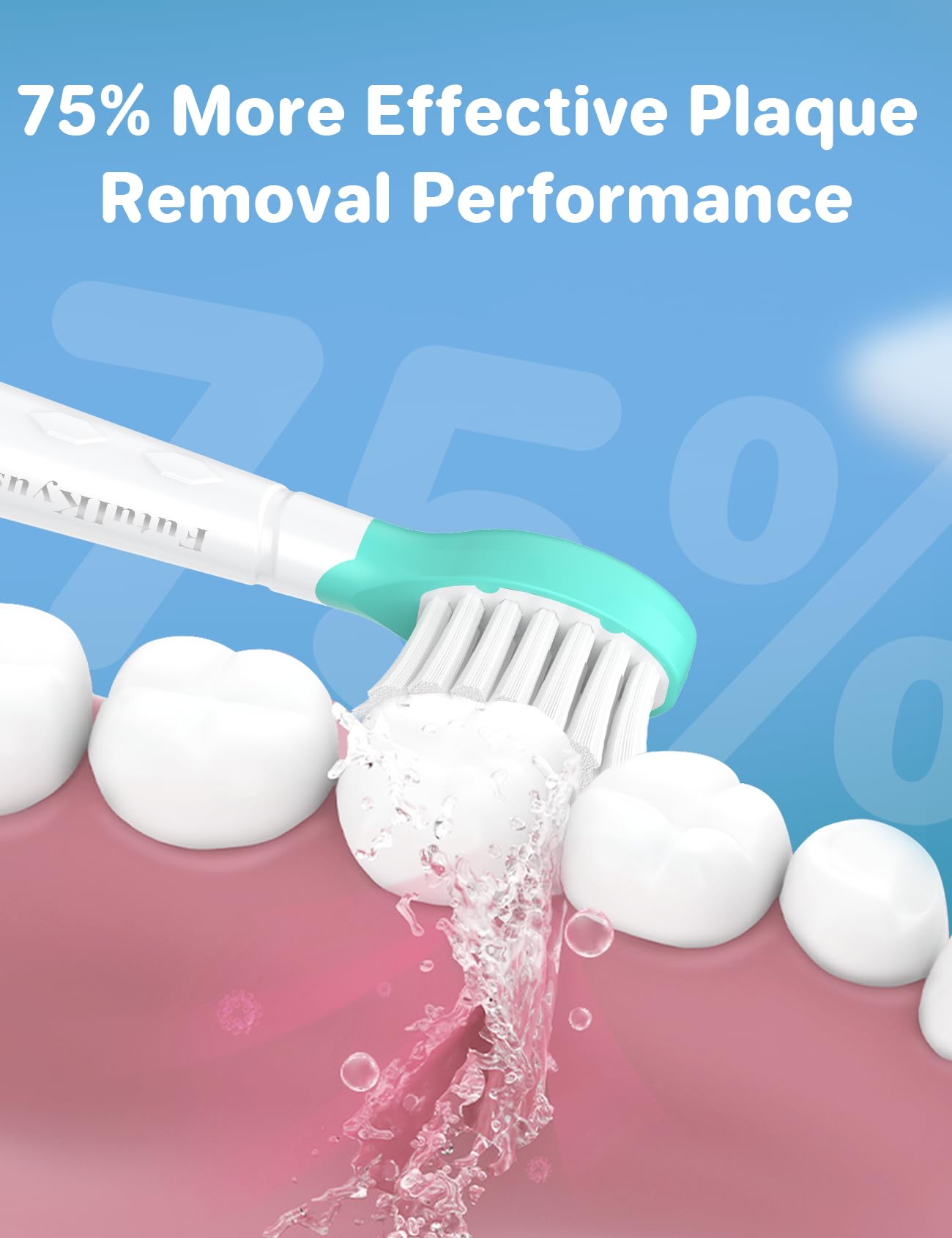 Kids Replacement Heads for Philips Sonicare: 3+ Years Old Child Soft Electric Toothbrush Compact Brush Head, Blue 4 Pack