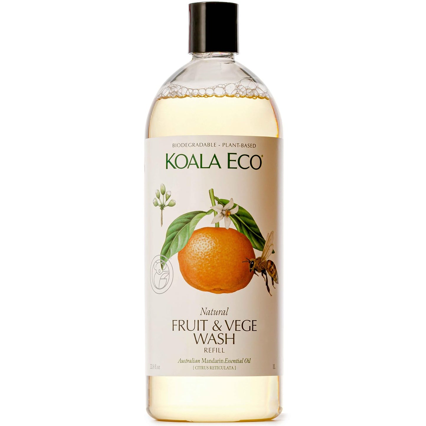 Koala Eco Fruit & Vegetable Wash - with Australian Mandarin Essential Oil - 34oz