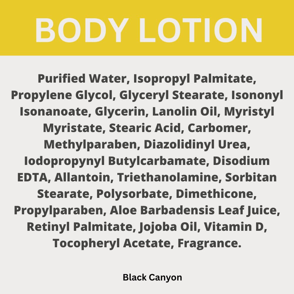 Black Canyon Banana Taffy Scented Body Lotion with Lanolin and Jojoba Oil, 12 Oz