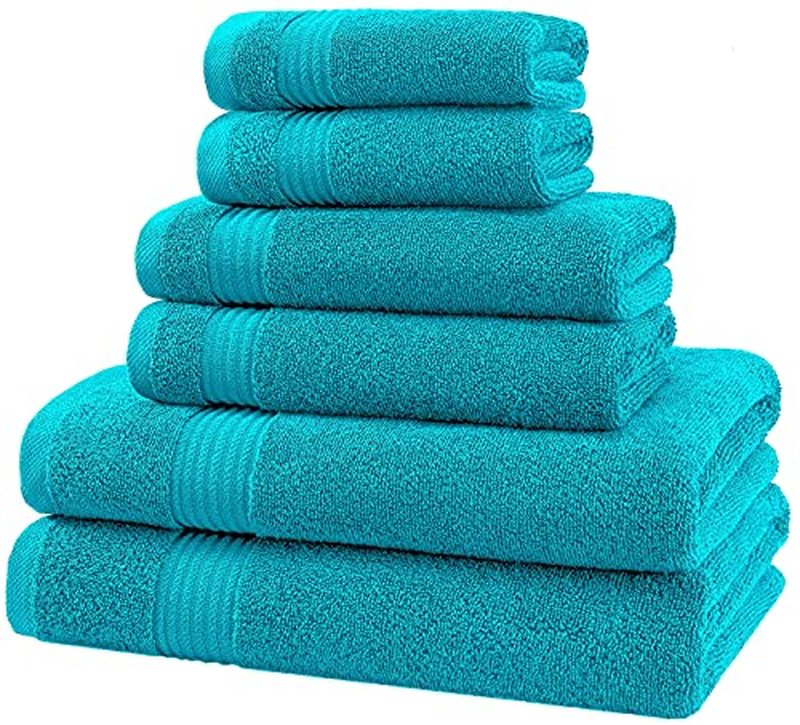 American Veteran Towel, 6 Piece Towel Set for Bathroom Clearance Prime, 100% Cotton Turkish Bathroom Towels, 2 Bath Towels 2 Hand Towels 2 Washcloths, Yellow