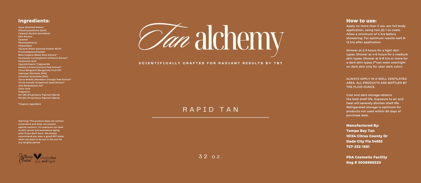 Tampa Bay Tan, Tan Alchemy, Rapid Tan Bronze Sunless Airbrush Sunless Spray Solution 2-32 oz Bottles (64 Fl Oz Pack of 1)