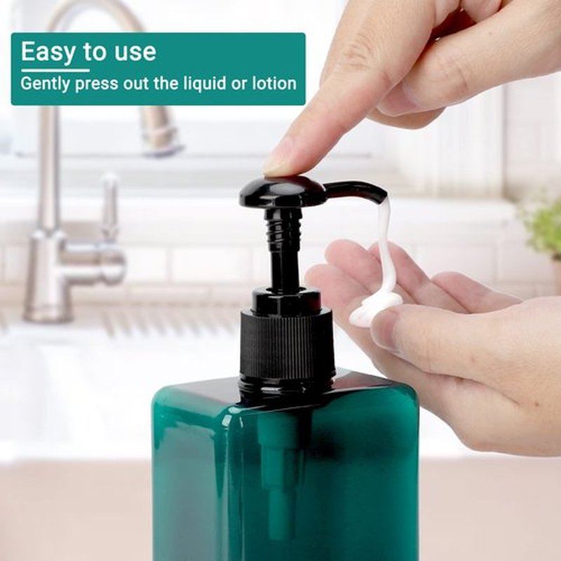 Suream 9.5oz Refillable Pump Press Bottles, Plastic Shampoo and Conditioner Dispenser, 280ml Reuable Cosmetic Empty Bottle, Bathroom Countertop Shower Dispensers for Body Wash, Hand Sanitizer, 3Pack