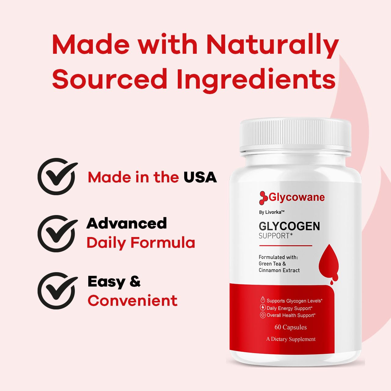 (2 Pack) Glycowane Capsules - Official Glycowan Advanced Glycogen Support Pills, All Natural Glycowane Supplement Maximum Strength Vitamin Health & Wellness Reviews, 120 Capsules for 1 Months