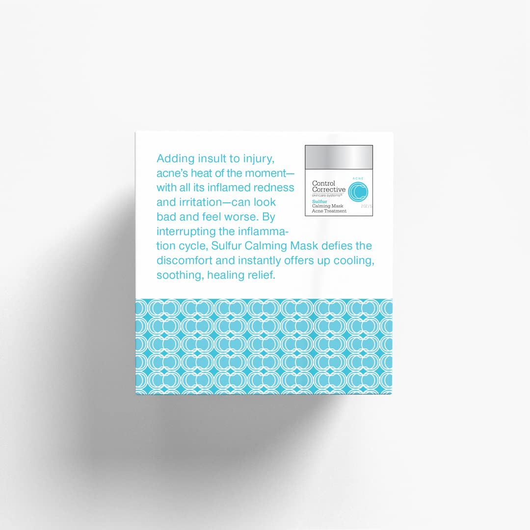 CONTROL CORRECTIVE Sulfur Calming Mask – 10% Sulfur with Aloe and Clay for Oil Control and Soothing Care, 2 oz
