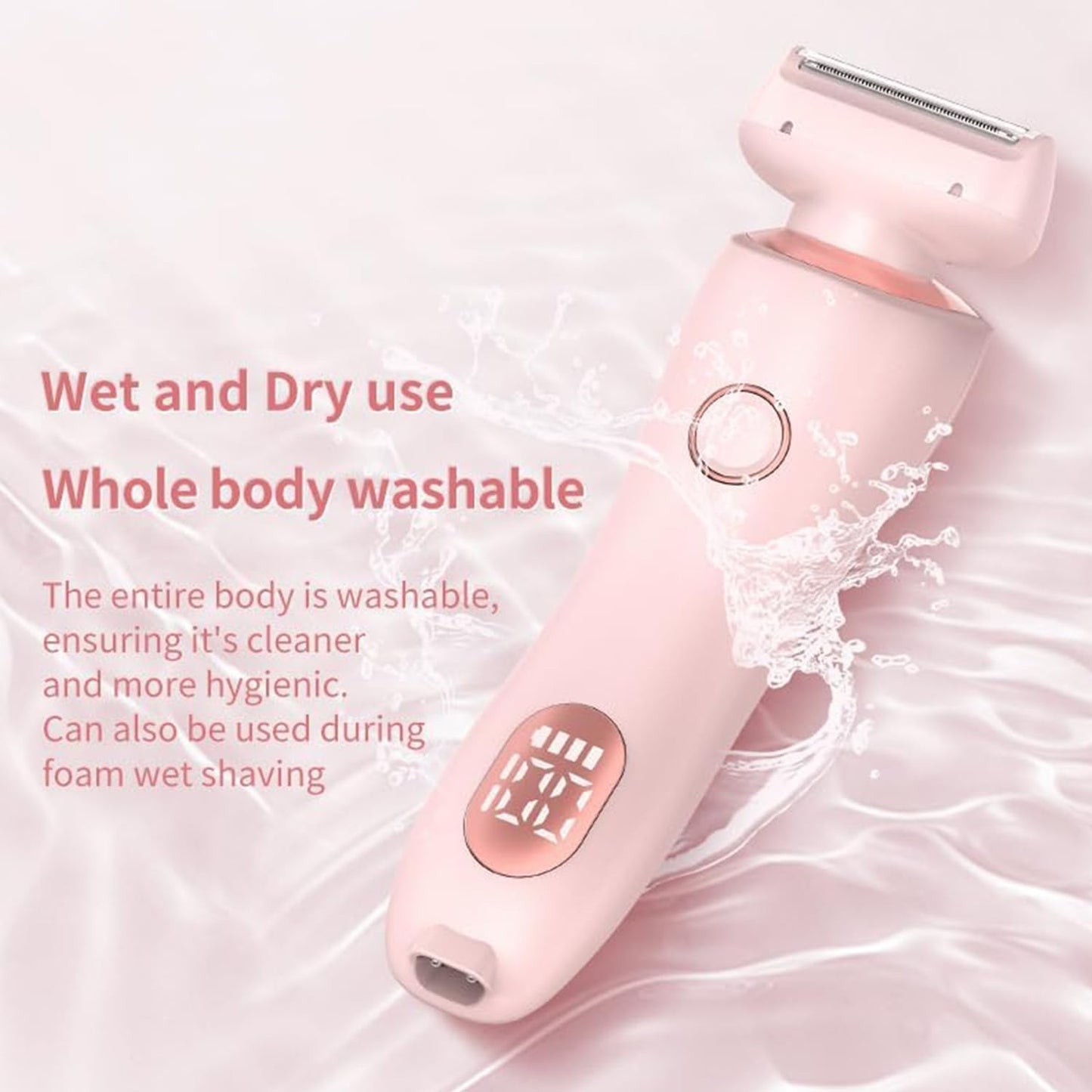 ENVGSOMP Silkglide Pro - 2024 Best Silk Glide Razor, Silk Glide Epilator Painless Hair Removal at Home, 2 in 1 Electric Shaver Razors for Women, Wet & Dry (Pink)