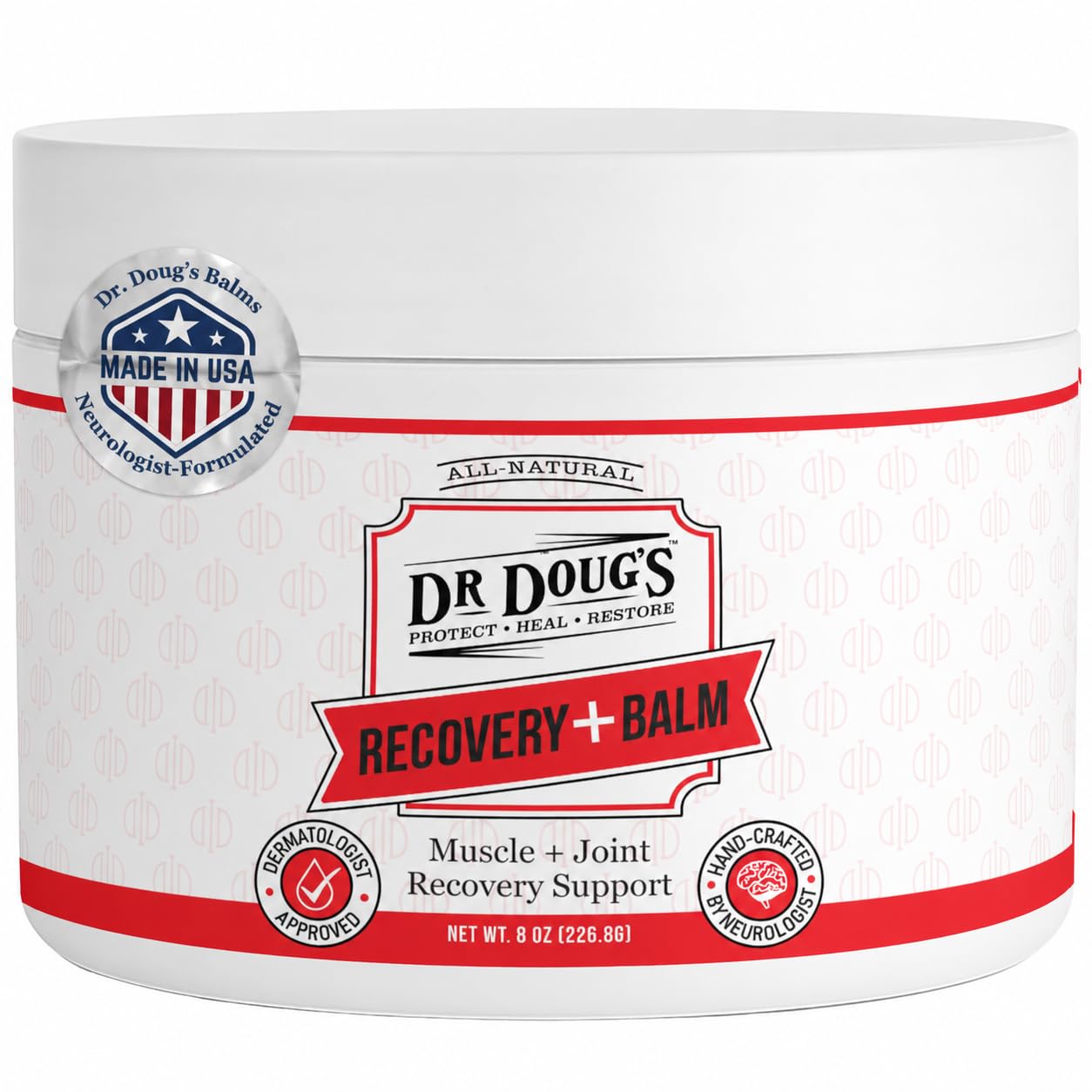 Dr. Doug's Recovery Balm – Organic Arnica & Magnesium Topical Rub – Soothing Support Lotion for Active Muscles, Joints, & Skin – Dermatologist Approved, Handmade in USA – (8 Ounce (Pack of 1))