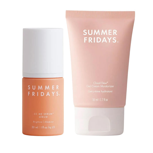Cloud Dew Gel Cream Face Moisturizer - Hyaluronic Acid & Ceramides (1.7 Fl Oz) | CC Me Vitamin C Serum with Niacinamide (1 Fl Oz)