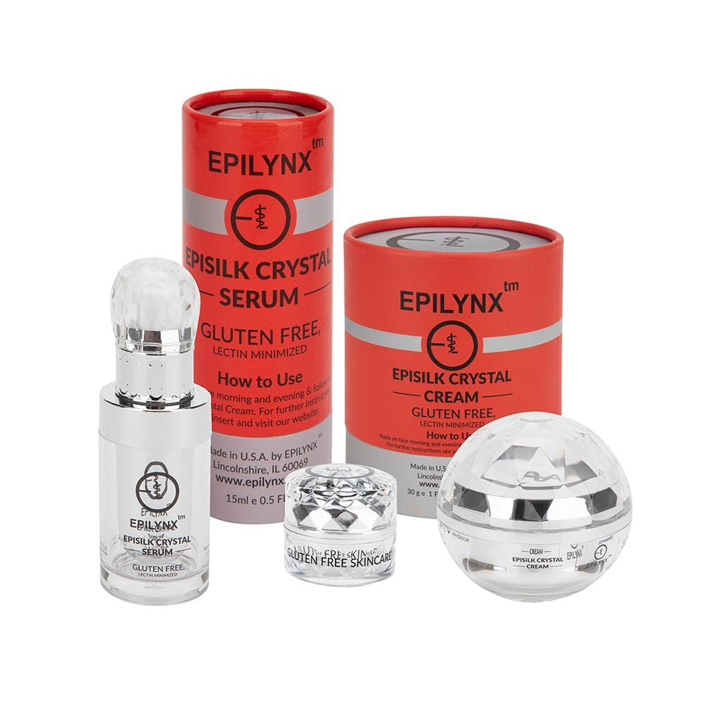 EPILYNX Allergen Free for Sensitive Skin Crystal Anti Aging Daily Skin Care Routine Package Gift Set Kit For Women - Reduces Redness and Dryness by Dr. Liia
