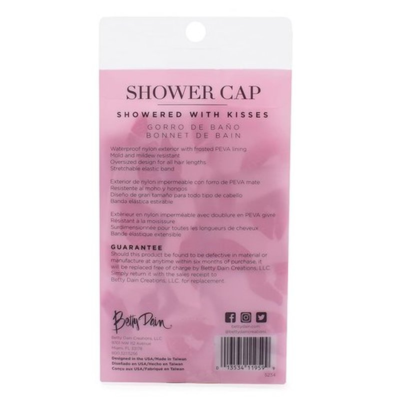 Reusable Shower Cap & Bath Cap & Lined, Oversized Waterproof Shower Caps Large Designed for all Hair Lengths with PEVA Lining & Elastic Band Stretch Hem Hair Hat - Fashionista Showered With Kisses