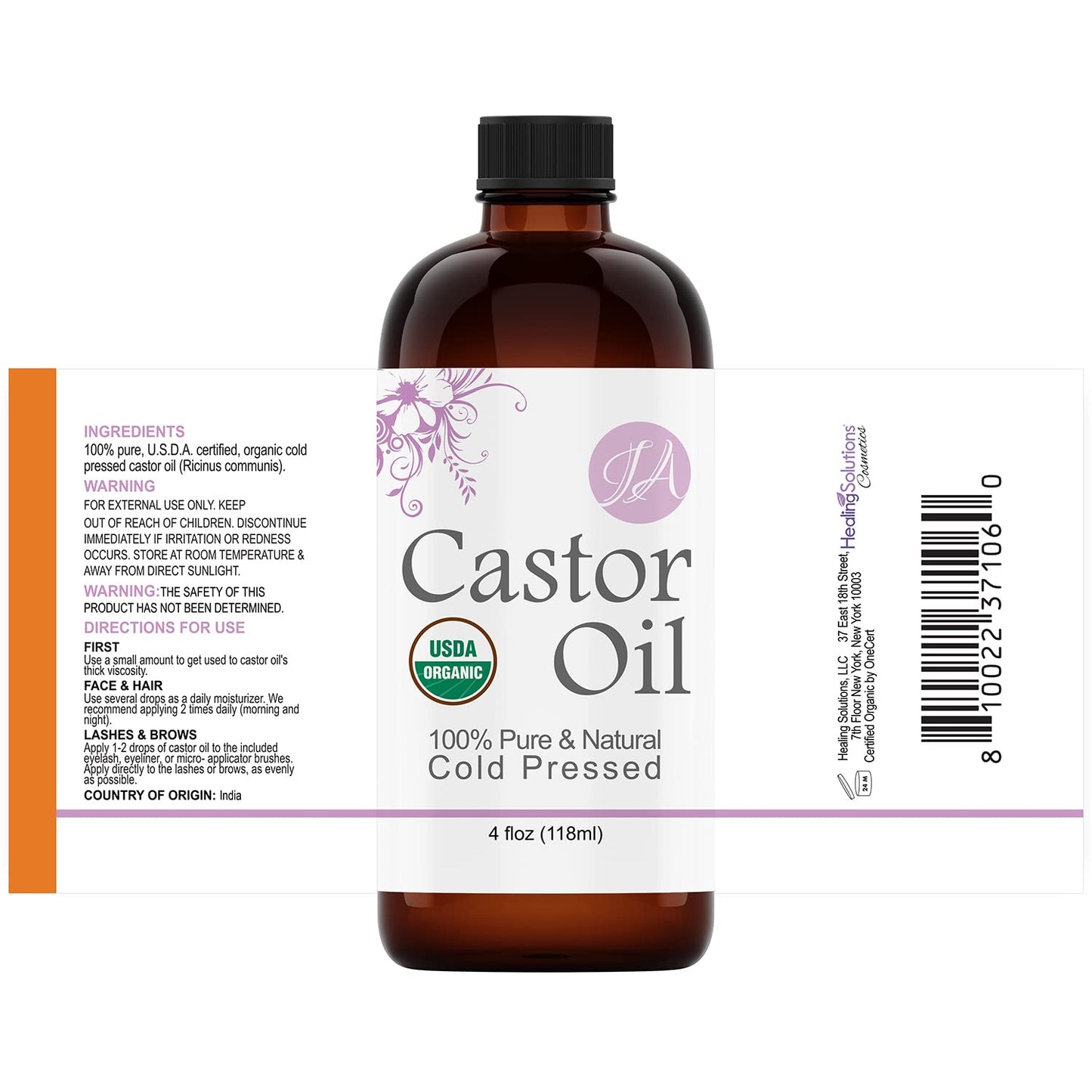 Healing Solutions Fractionated Coconut Oil (16oz Bulk) – Carrier for Essential Oils, Skin, & Hair
