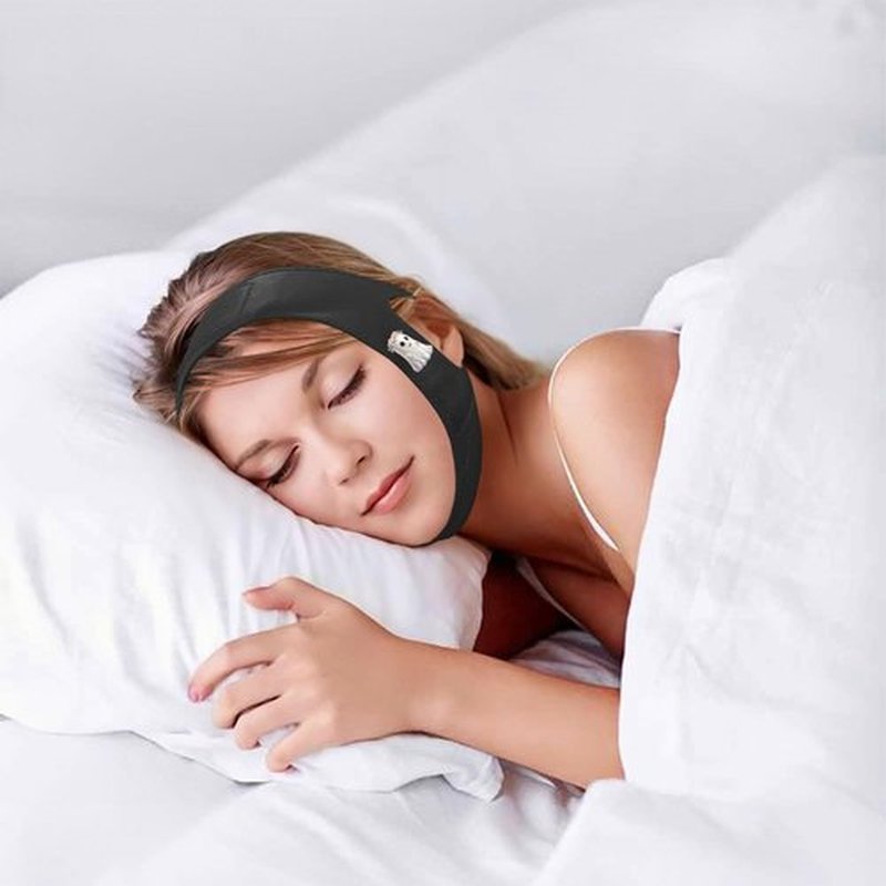 Yuibthr Chin Strap for Sleeping, V Line Lifting Mask, Halloween Decorations Ghost Walking, Reusable Face Strap, Jaw Exerciser (black)
