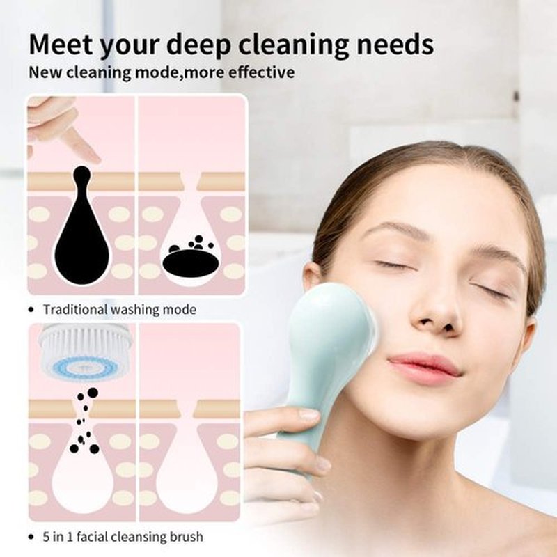 Brush Head Replacements Compatible with Clarisonic Mia 1, Mia 2, Mia Fit, Alpha Fit, Smart Profile Uplift and Alpha Fit (Blue2 Packs)