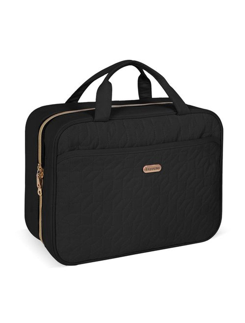 BALULHG Black Toiletry Bag, Makeup Organizer, Travel Bag For Women Mens Toiletries, Waterproof with Hanging Hook, Large Capacity