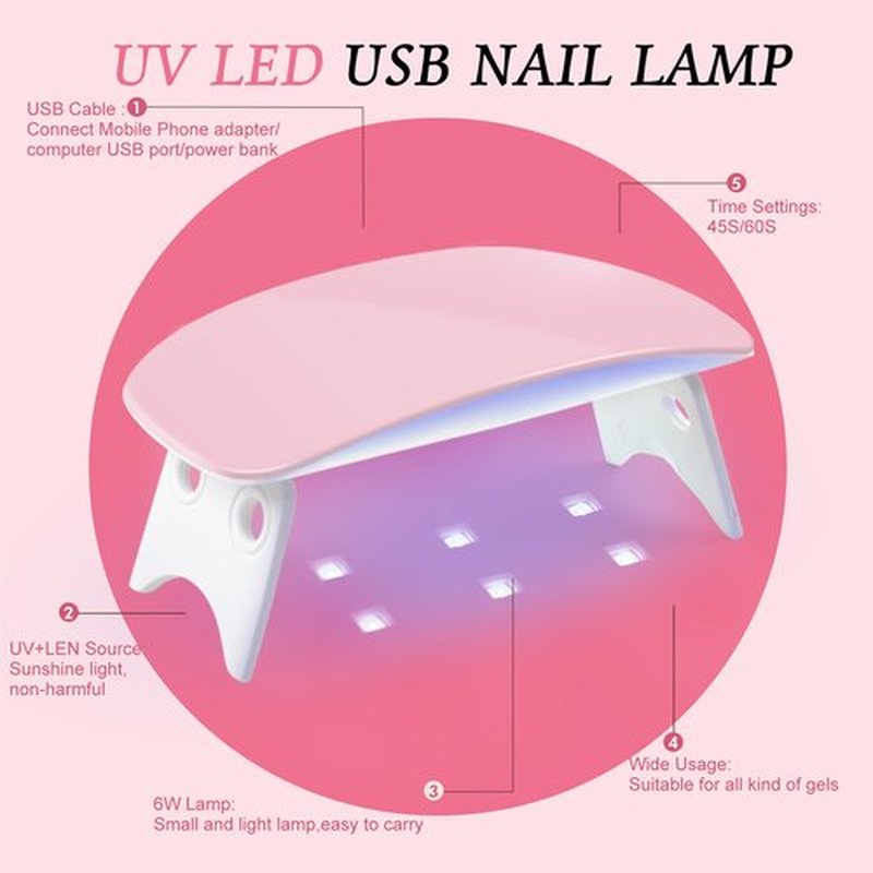 Acrylic Nail Kit for Beginner Professional Nail Kit Acrylic Set with Nail Lamp 12Pcs Glitter Powder Nail Art Rhinestones Base Top Coat 100PCs Nail Tip Nail Tools DIY Home Salon