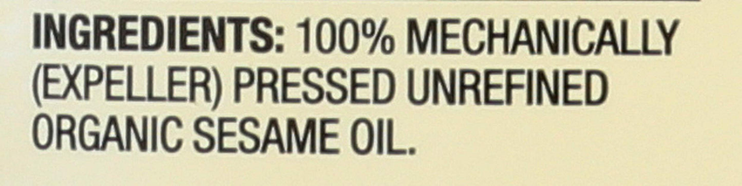 Spectrum Organic Sesame Oil, Unrefined, 16 oz