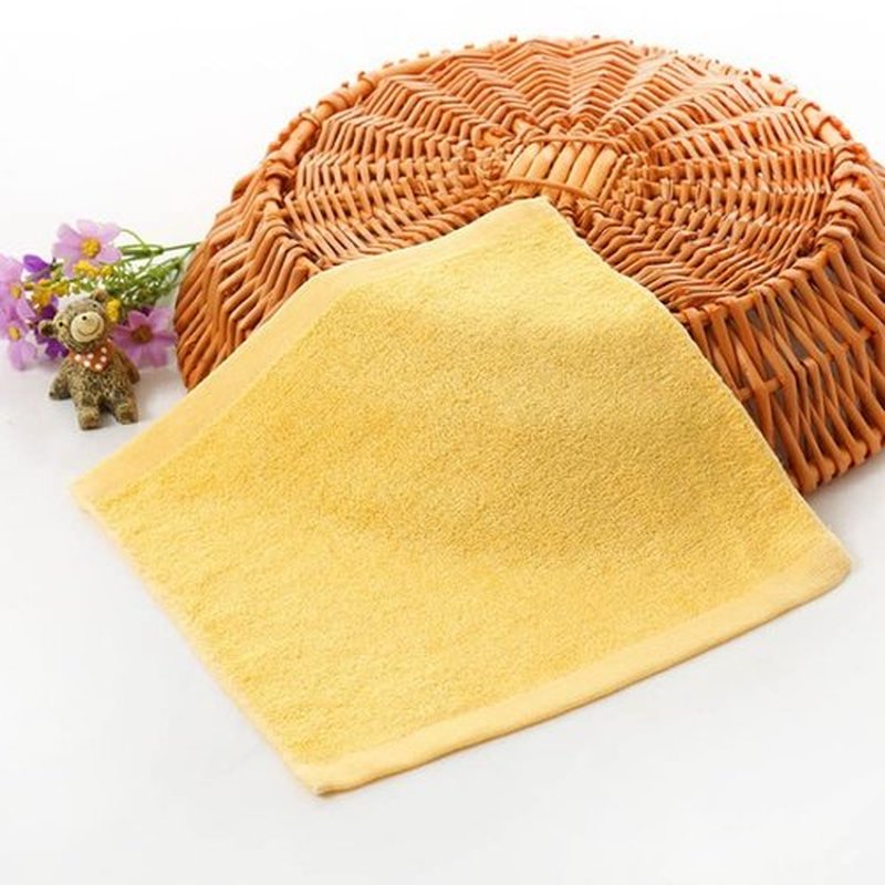 NBLJF Wash Cloths Set of 10 Pack for Newborn Baby Bath Hand Towel and Face Cloths or Bathroom-Kitchen Multi-Purpose Soft-Comfortable Absorbent Fingertip Towels (Yellow)