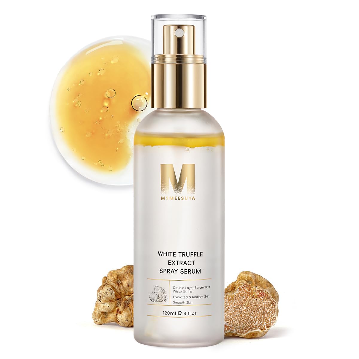 MSMEESUYA White Truffle First Spray Serum, Hydrating Face Mist & Lightweight Facial Mist, Glow Boost Moisturizing Formula for Radiant, Smooth Skin, Non-Comedogenic, 120ml/ 4.05 fl oz