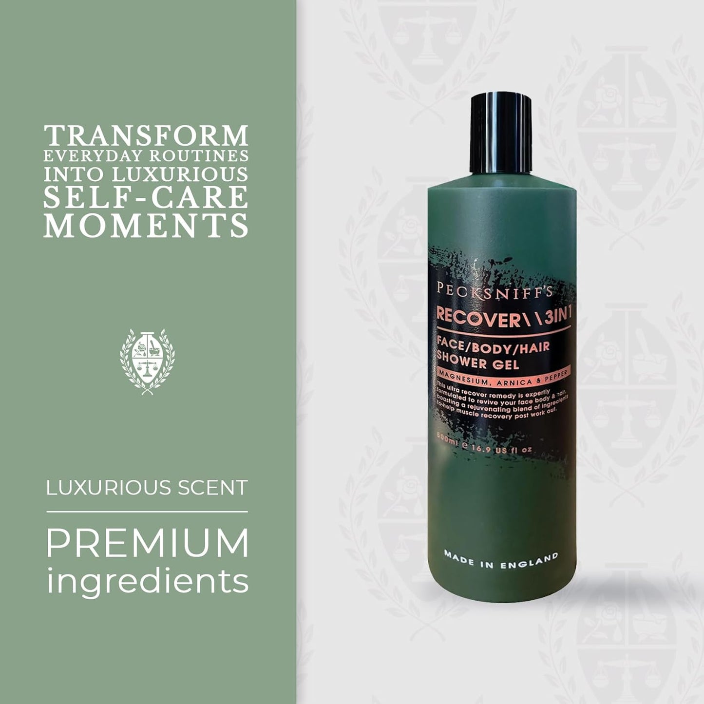 Sandalwood & Vanilla Shower Gel 750ml - Pecksniff's Classic Moisturizing Formula