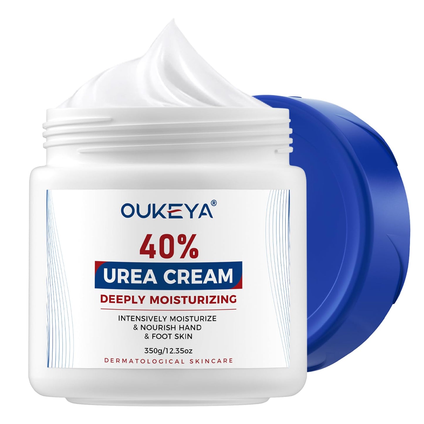 OUKEYA Urea Cream 40 Percent, Foot & Hand Cream for Dry Cracked, Urea Lotion for Feet Maximum Strength