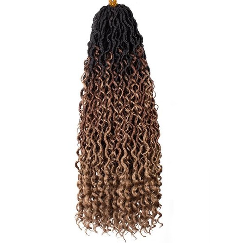 Beverlee 30 Inch Goddess Locs Crochet Hair 8 Pcak Boho Locs Goddess Faux Locs Boho Crochet Locs Pre Looped Soft Hippie Locs Synthetic Bohemian Curly Crochet Locs Hair for Black Women