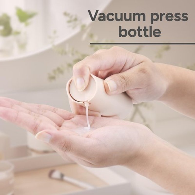 Airless Pump Bottles Travel 1oz: Travel Size Lotion Container - Refillable Dispensers for Moisturizer, Serum (Plastic, Matte Pink, 3Pcs)