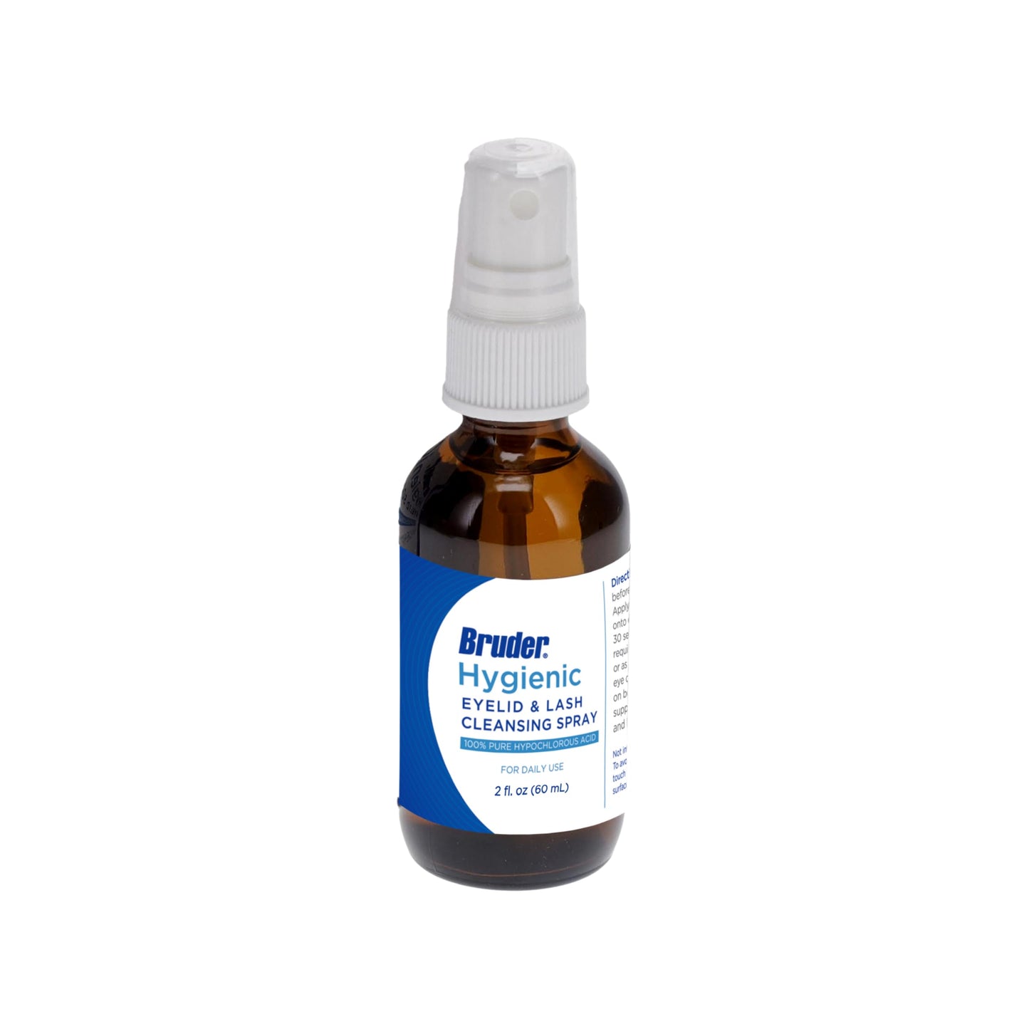 Bruder Hygienic Eyelid Solution Spray - Non-Irritating Pure Hypochlorous in Saline, Calm, Skincare, Daily Use Eyelid and Lash Cleanser, Eye Cleansing Spray (60mL)