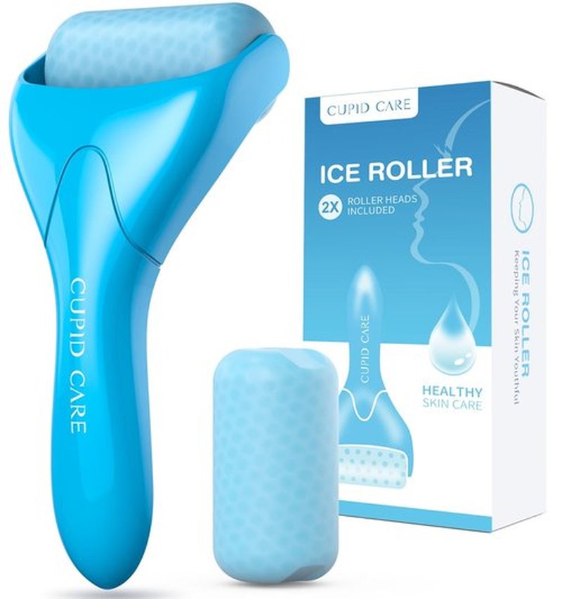 CUPID CARE Ice Roller for Face [2-Rollers], Ice Face Roller Facial Roller Massager for Beauty, Face Roller Skin Care Women Gifts | Blue