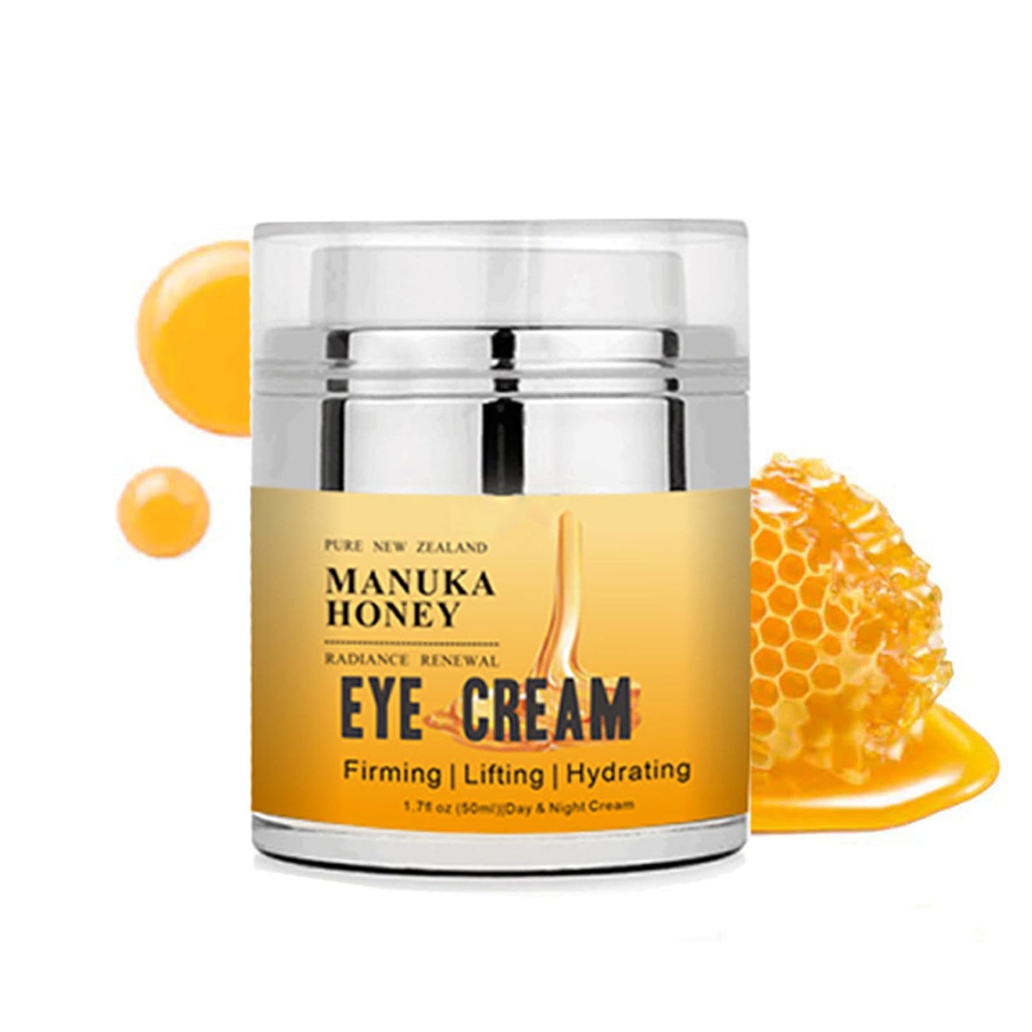 Grospe Manuka Honey Eye Cream Anti-aging Eye Cream Anti-wrinkle Under Eye Cream Fades Fine Lines Lifting and Firming Improve Dark Circles and Puffiness