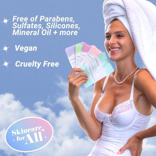 ParadiseGal Anti-Wrinkle Face Masks (10-Pack) Korean Skincare Infused with Collagen, Green Tea, Glutathione, Niacinamide & Ceramide - Hydrating Solution for Smooth, Youthful Skin