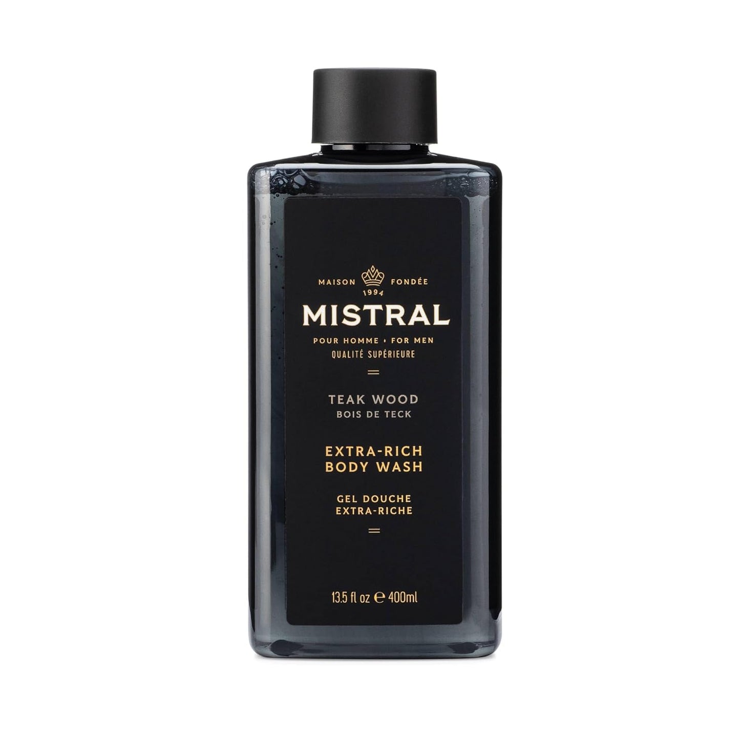 Men's 2-in-1 Body Wash & Shampoo - Black Amber, 13.5 oz | Natural, SLS & Paraben Free