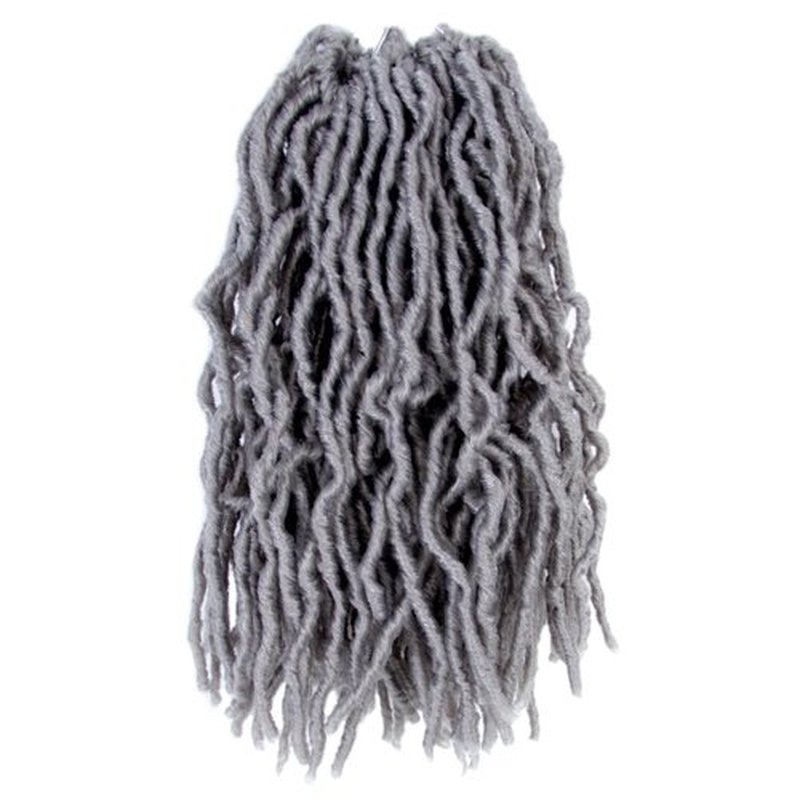 12 Inch Soft Locs Crochet Hair 6 Packs Short Straight Pre-looped New Faux Locs Crochet Hair,Grey