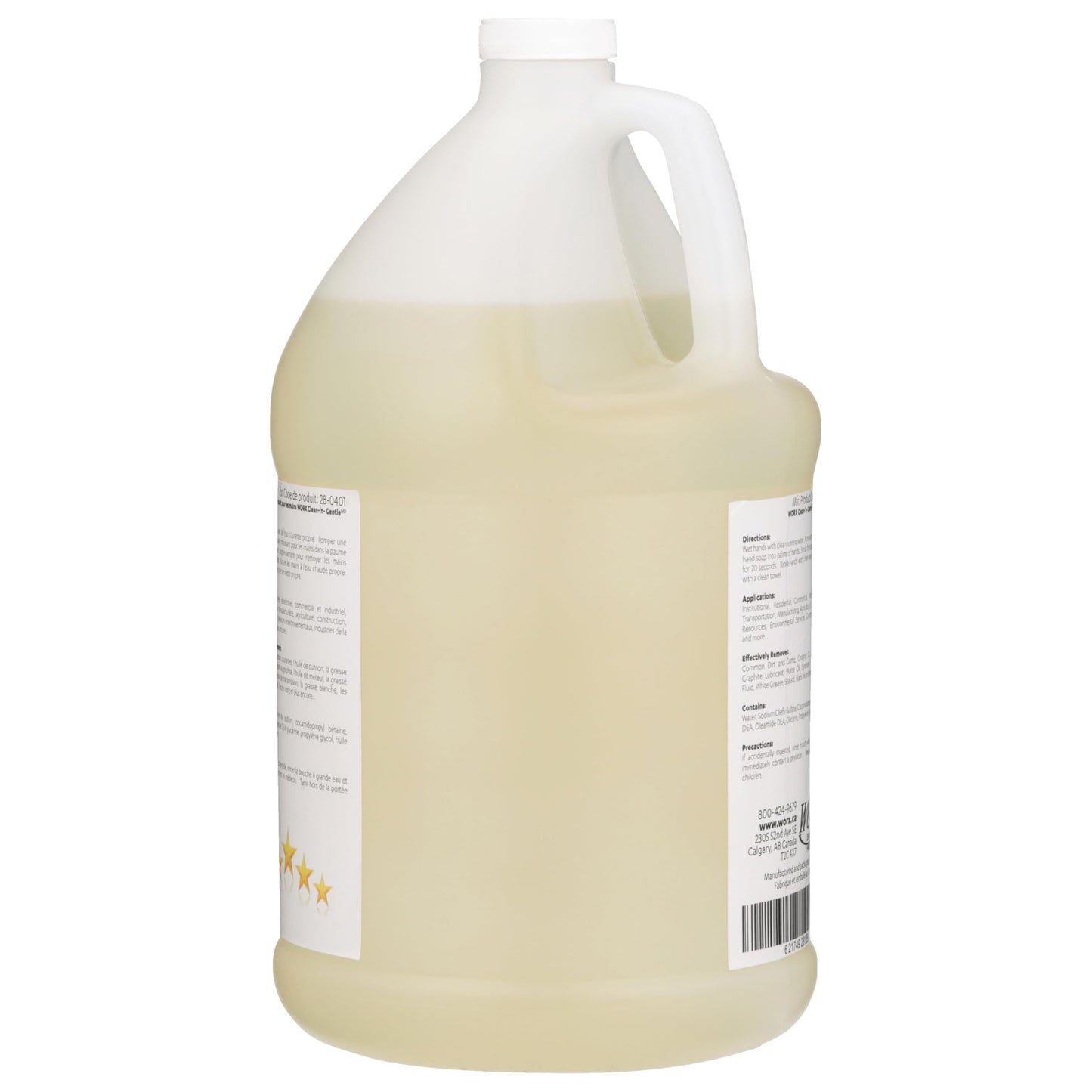 Worx Clean-'n'-Gentle Foam Hand Soap 1 gal. (3.78 L.) for use in Industrial, Commercial and Residential applications.