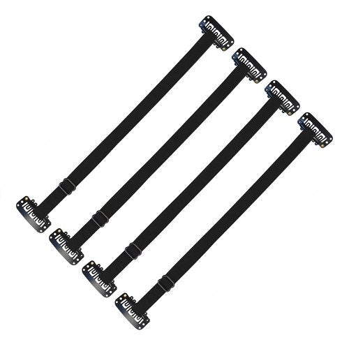 YTBYT 4 Pcs Facelift Bands with Clips Invisible Face Stretching Lifting Strap Adjustable Elastic Band Face Slimming Band (24cm Black Single Bands)