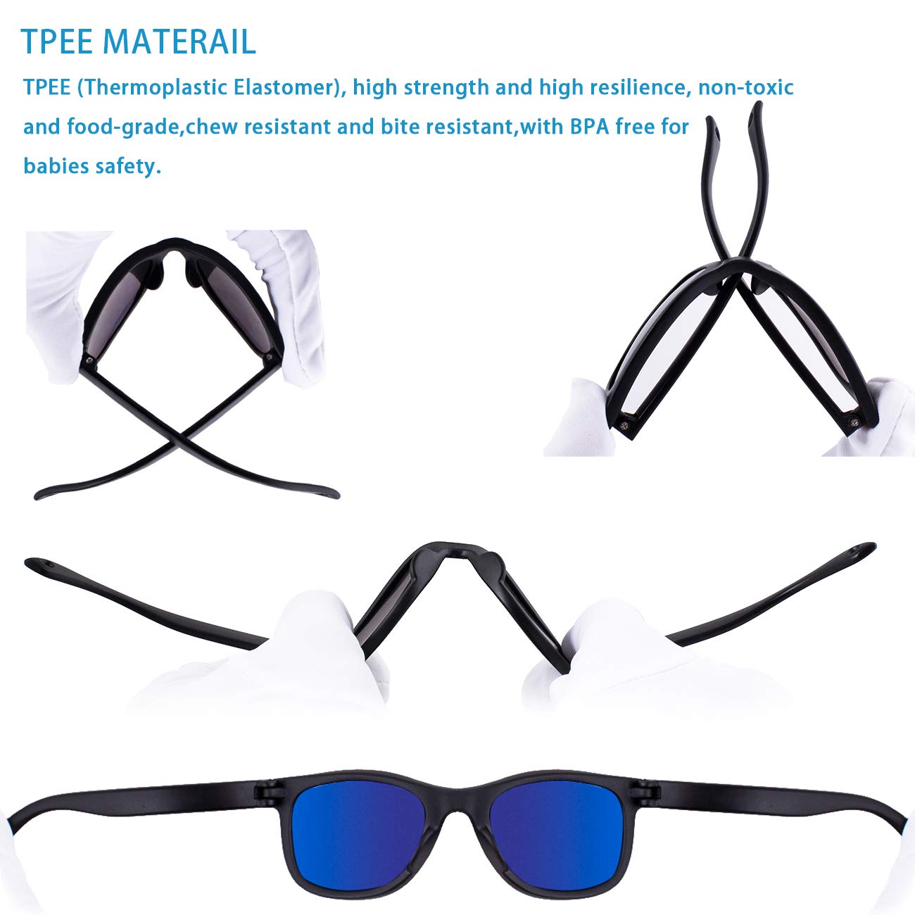 MAXJULI Baby Sunglasses with Adjustable Strap,BPA Free,Infant Newborn Shades 0-24 Months (Rose Stars/Silver)