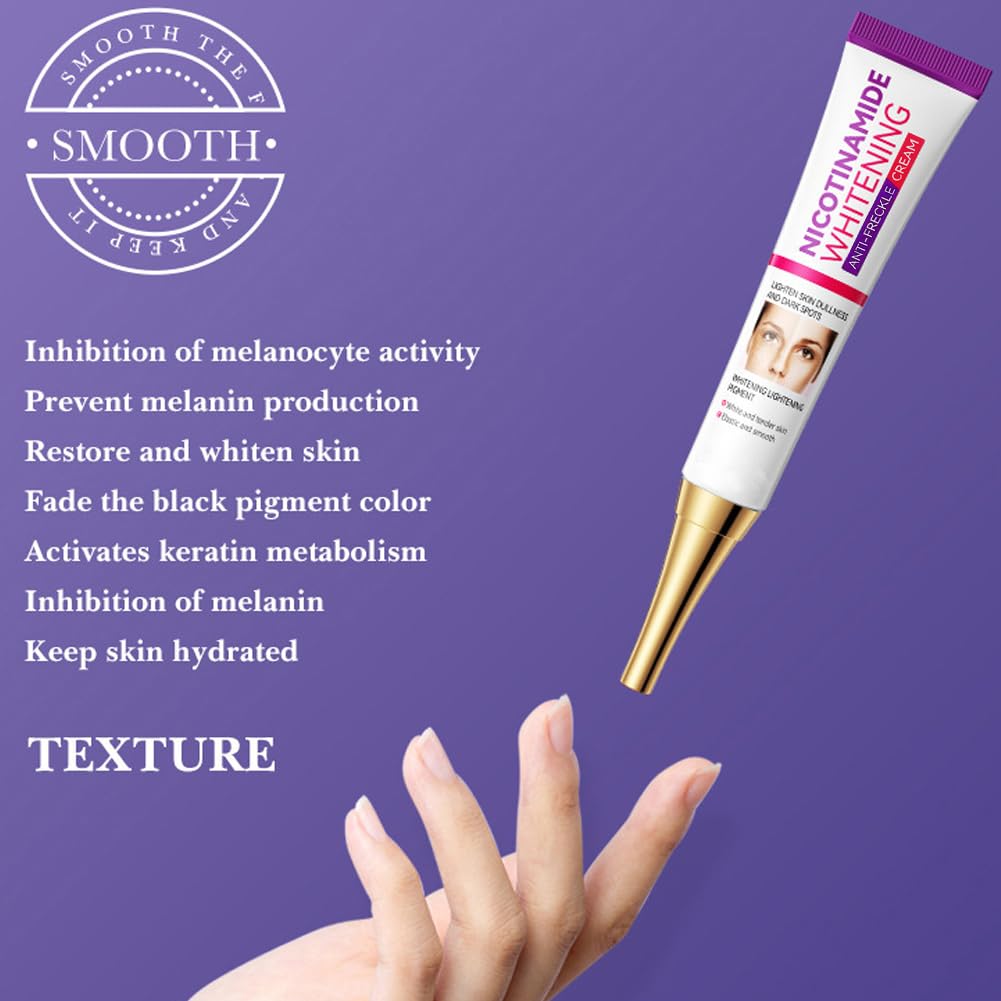 Dark Spot Remover for Face,Nicotinamide Whitening Anti-Freckle Cream,Skin Dullness Lightening Body Cream,Visible Results in 28 Days,Smooth Melasma,Hyperpigmentation Age Dark Spot Corrector,0.7 oz