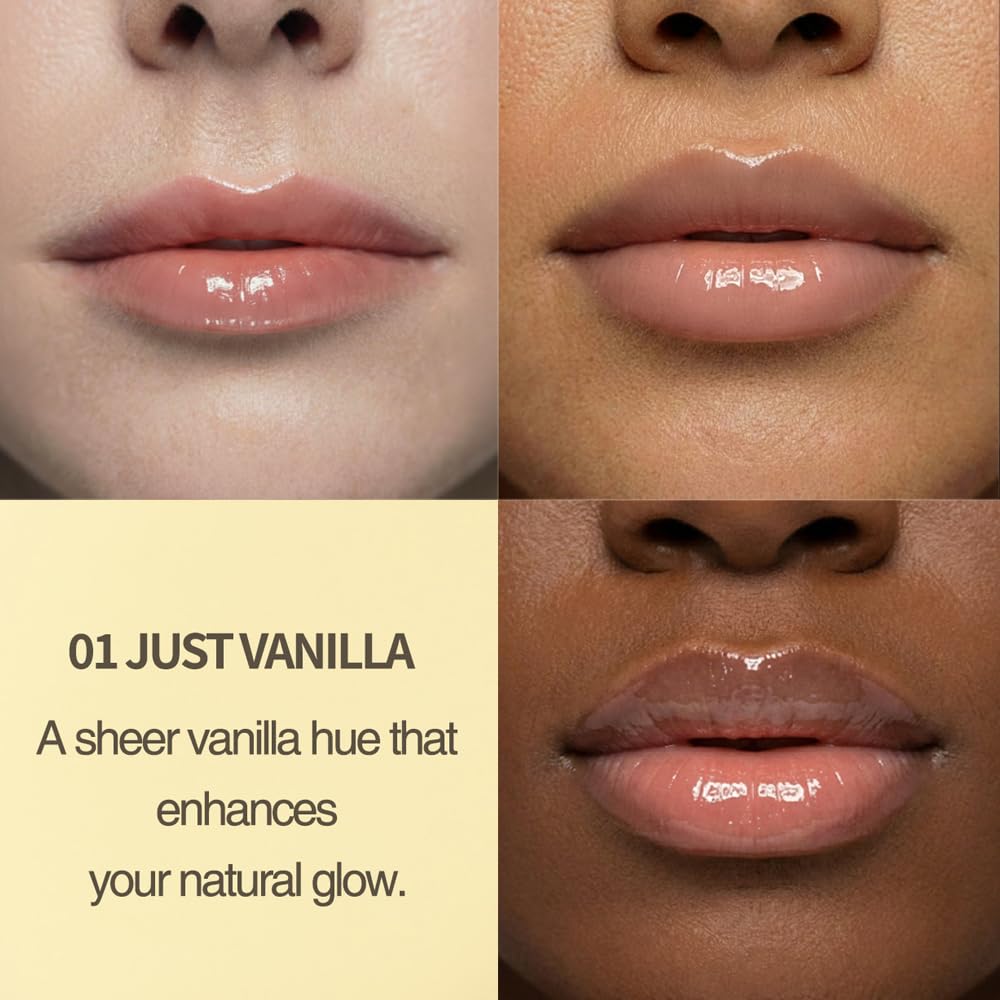 VIDIVICI Peptide Butter Tint Balm | 10 Color Variants, Korean Moisturizing Lip Tint with Melting Peptide Complex & Sheer Tinted Glow - 01 JUST VANILLA (12g, 0.42oz)