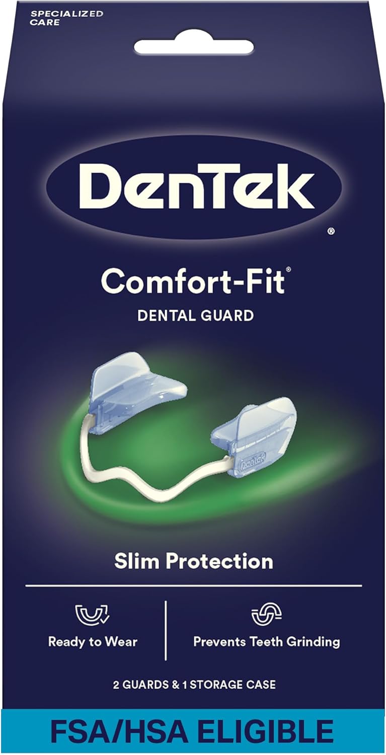 DenTek Comfort-Fit Night Guard for Teeth Grinding + 90 Efferdent Cleanser Tablets