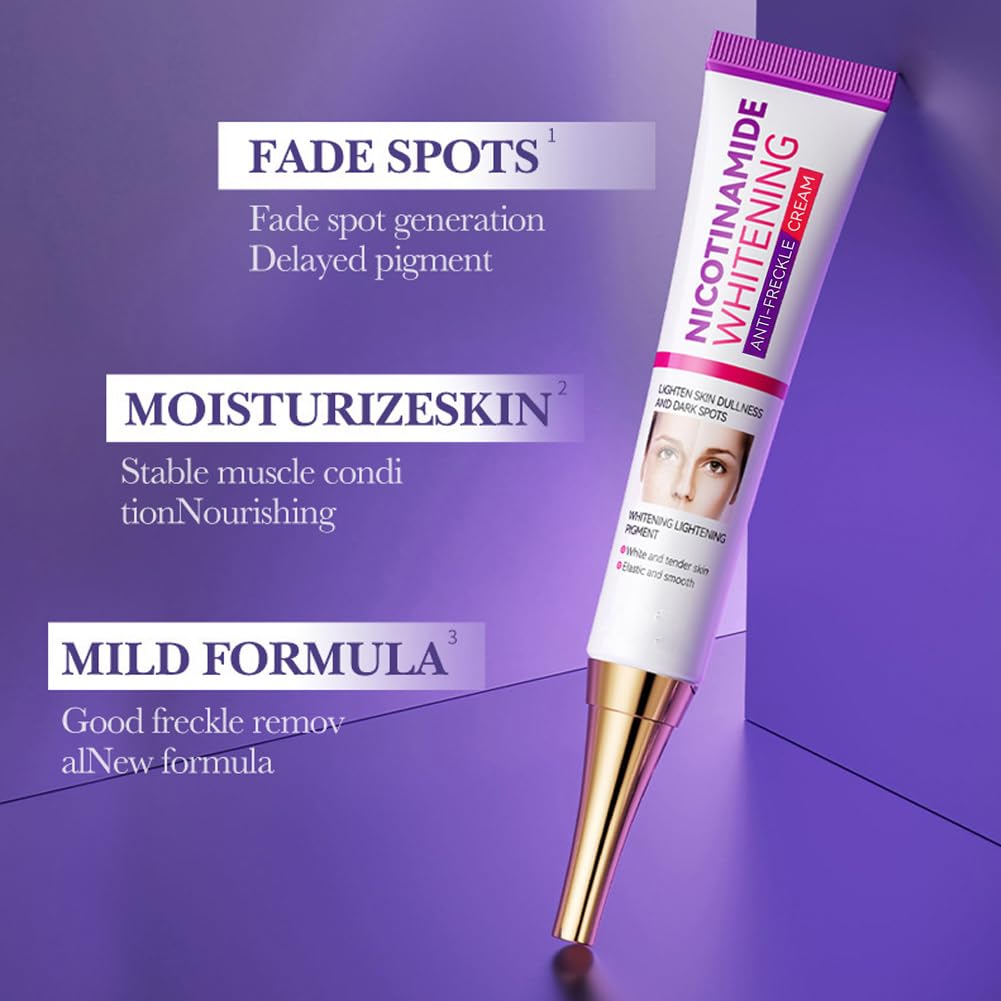 Dark Spot Remover for Face,Nicotinamide Whitening Anti-Freckle Cream,Skin Dullness Lightening Body Cream,Visible Results in 28 Days,Smooth Melasma,Hyperpigmentation Age Dark Spot Corrector,0.7 oz