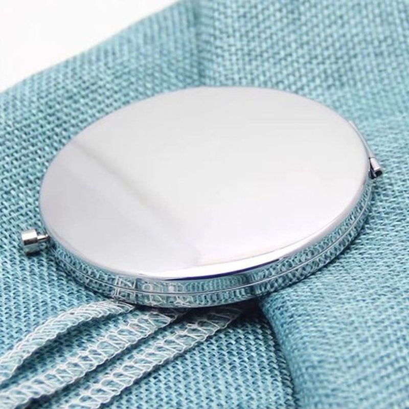 oaiqiy Oaiqiy Compact Mirror, Handheld 2.75 Inch Travel Makeup Mirror, 1X/2X Magnifying Round Pocket Makeup Mirror(Silvery, Silvery Pack
