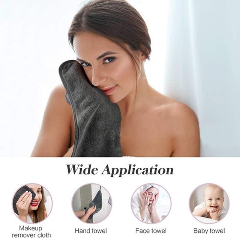 SINLAND Microfiber Facial Cloths Fast Drying Washcloth 8inch x 15.7inch Absorbent Face Wash Cloth Soft Makeup Remover Cloths