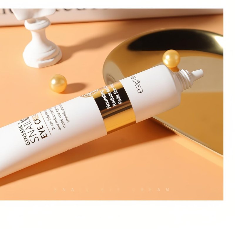 Dark Circles Eye Cream - Snail Mucin & Red Ginseng for Puffiness, Fine Lines | Intense Moisturizing, 30g