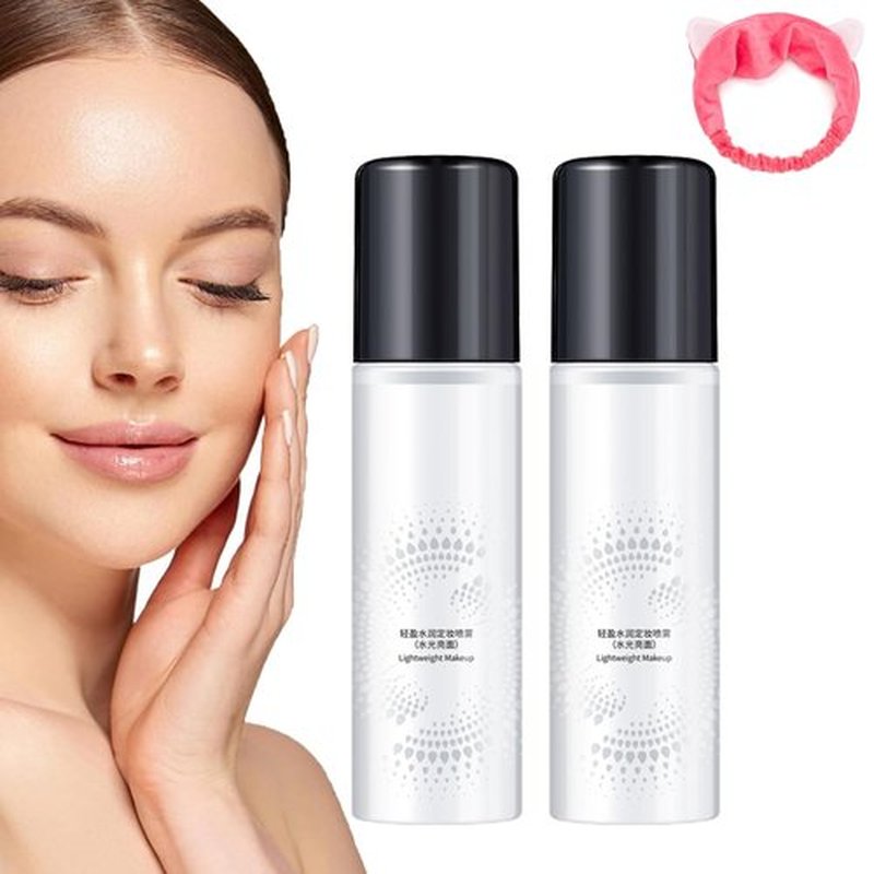 Long Lasting Hydrating Makeup Setting Spray, Long Lasting Makeup Setting Spray, Makeup Setting Spray for Face, Setting Spray For Makeup Long Lasting for All-Day Makeup Perfection (White*2, 1)