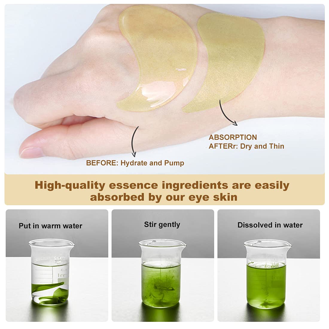 Under Eye Patches 30 Pairs- Dark Circles, Puffy Eyes Treatments–Reduce Wrinkles and Fine Lines, Hydrating and Anti-Wrinkle Effect Under-Eye Patches with Hyaluronic Acid and Collagen (24K Gold)