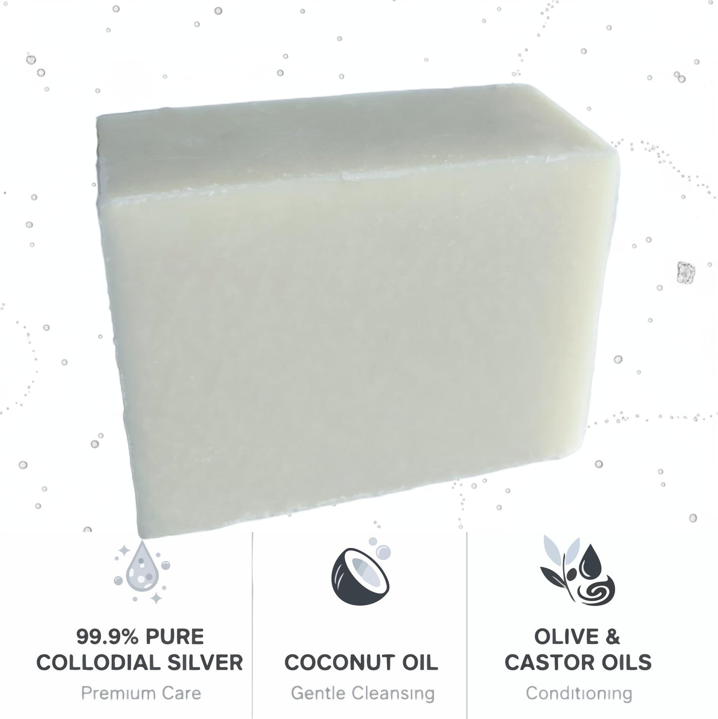 Merlinera Colloidal Silver Soap - Made with 99.9% Pure Colloidal Silver Soap Bar - No Paraben - No Colorant - No SLES - No SLS - Face & Body (4.5 oz, Unscented, 2 Pack)