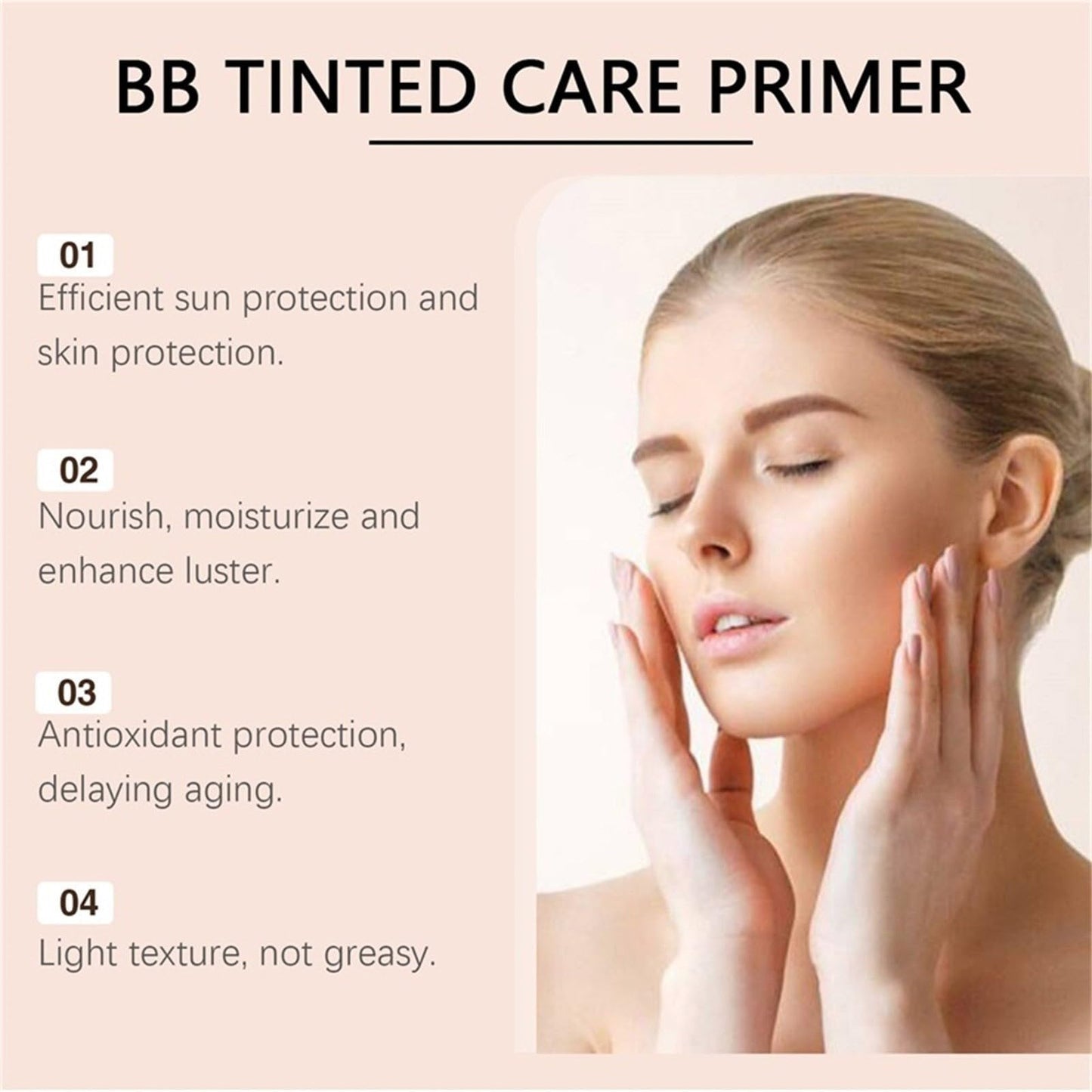 BB Tinted Moisturizer with SPF 30 - Broad Spectrum Sunscreen & Lightweight Blur Tinted Foundation, Buildable Medium Coverage for a Natural Matte Finish, Hydrating Skin Care (Ivory White)