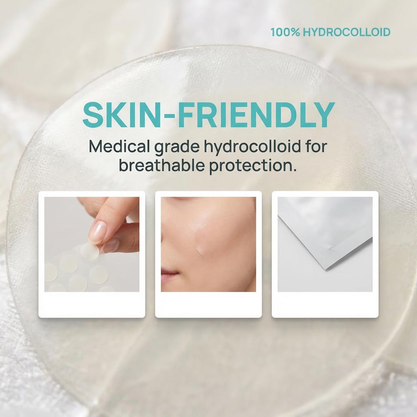 YTUEUEOY Pimple Patches for Face (180 Patches)，Clear Invisible Acne Patches，Hydrocolloid Acne Patches - Powerful Pus Absorption，Cover-Up Invisible Pimple Patches - Conceals Blemishes Completely (180)