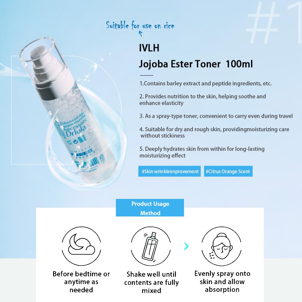 Byulbyulskin Korean Dr.LoLa Time-Goes-Slowly Set | Red Ginseng Anti-Wrinkle Face Cream | Adenosine Nourish & Smooth Skin | Green Centella Toner Spray AM for Moisturizing | Korean Skincare