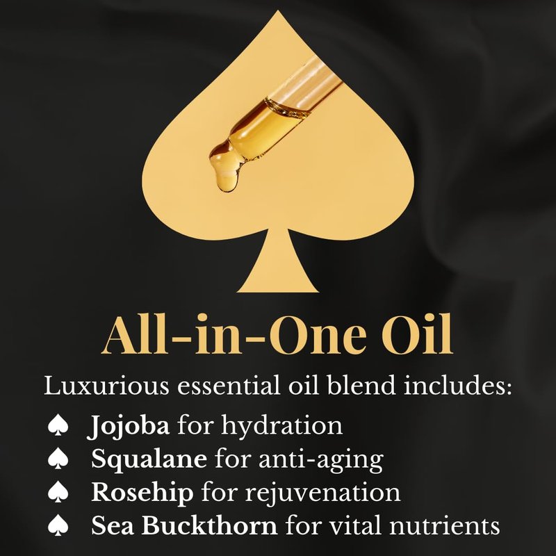Gua Sha Oil & Serum - Anti-Aging Jojoba, Squalane & Rosehip Blend | All-in-One Moisturizer for Radiant Skin